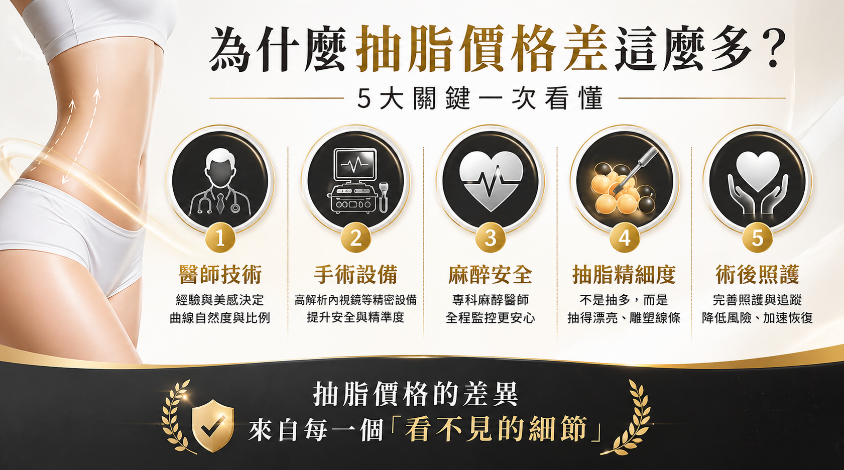 抽脂費用多少才合理？解析威塑、LSSA與傳統抽脂的價格、效果與風險