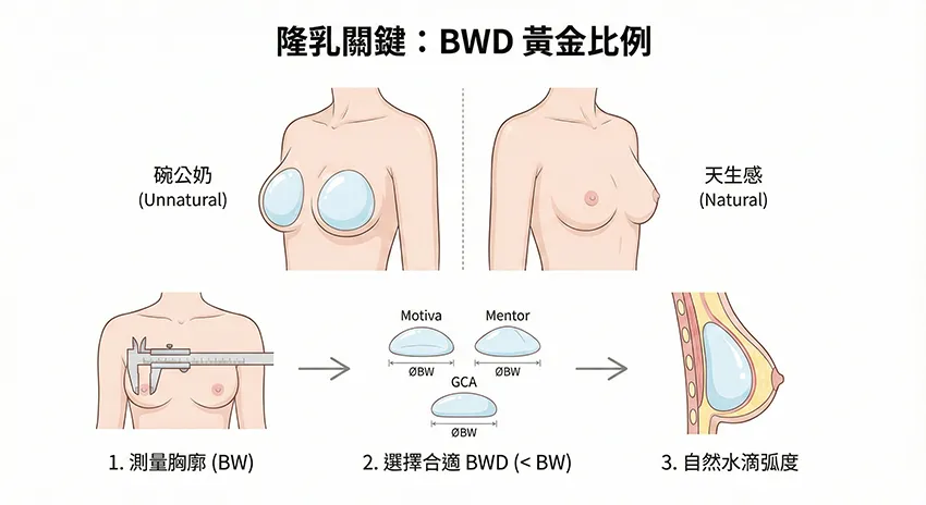 隆乳黃金比例BWD 隆乳黃金比例BWD