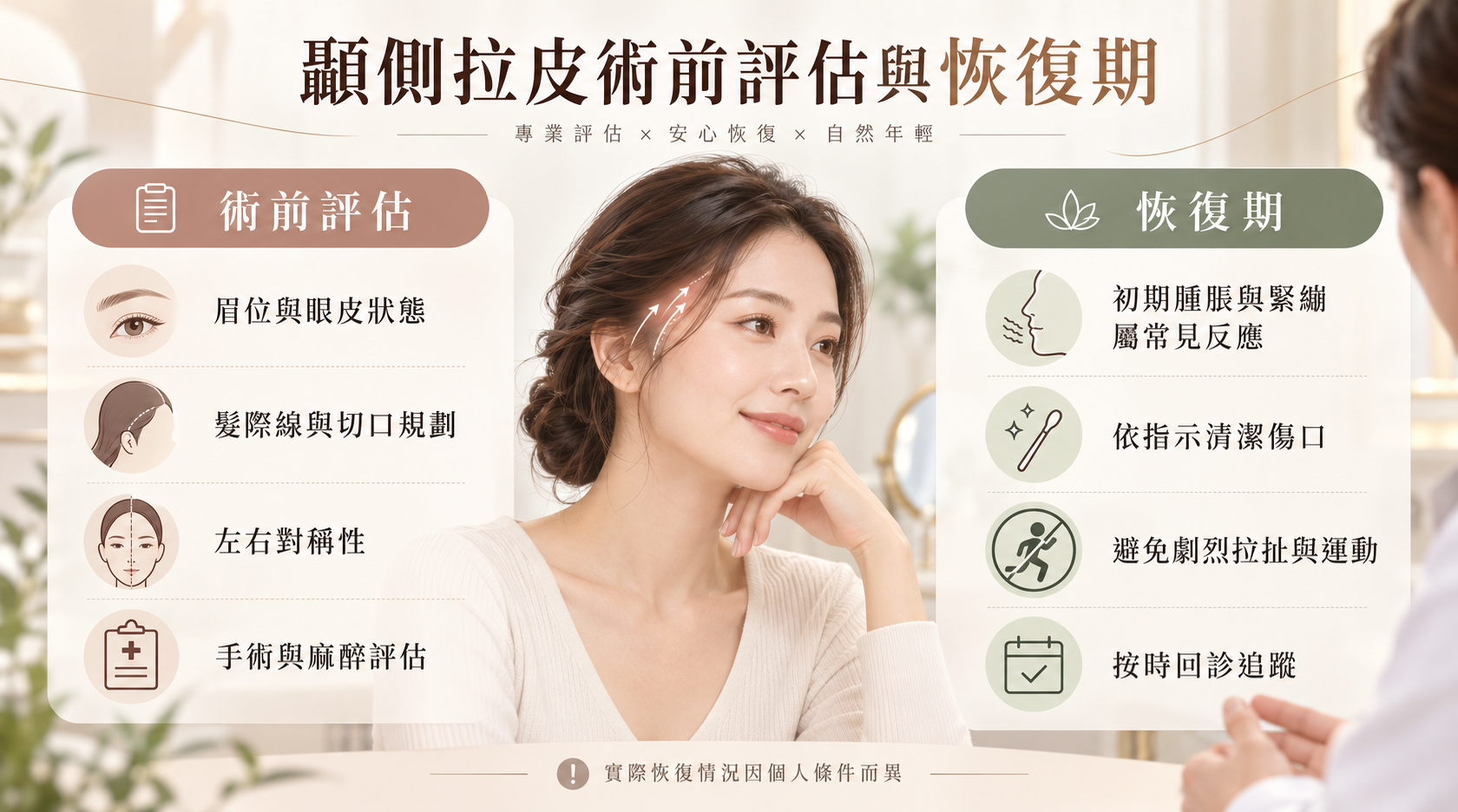 3D顳側定錨拉皮恢復期多久？