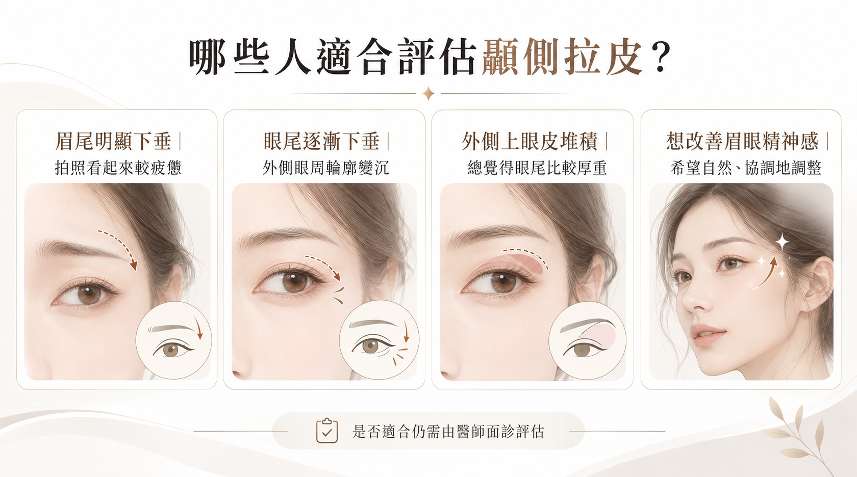 哪些人適合評估3D顳側定錨拉皮？