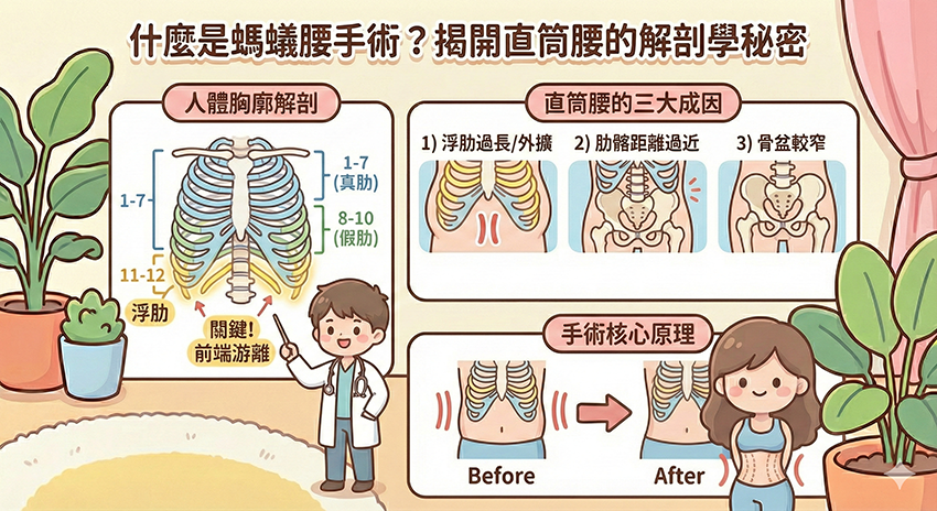什麼是螞蟻腰手術？揭開直筒腰的解剖學秘密